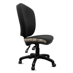 K2 Orange Dust Alice High Back Office Chair Black Dots Fabric Seat