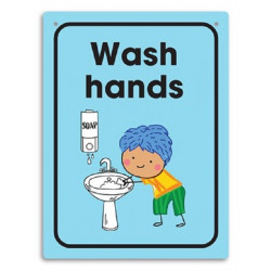 Durus Wall Sign "Wash Your Hands" 225x300mm