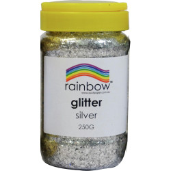 Rainbow Glitter Jar 250G Silver