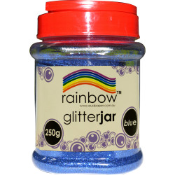 Rainbow Glitter Jar 250G Blue