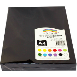 Rainbow Spectrum Board A4 220 gsm Black 100 Sheets