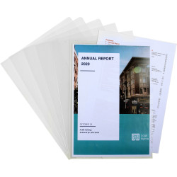Bantex Plastic Letter Files A4 Transparent Plastic Clear Pack of 10