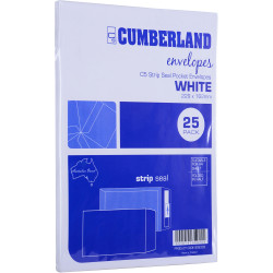 Cumberland Plain Envelope Pocket C5 162 x 229mm Strip Seal White Pack Of 25