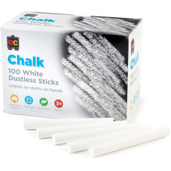 EC Chalk White Dustless Box of 100