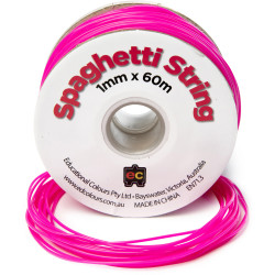 EC Spaghetti String 1mmx60m Fluro Pink