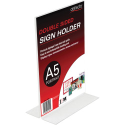 Deflecto Sign Menu Holder Double Sided A5 Portrait
