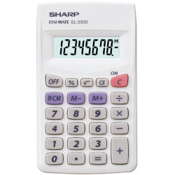 Sharp EL-233SB Pocket Calculator 8 Digit