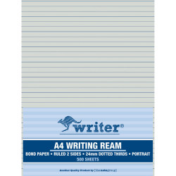Writer A4 Exam Paper 24mm Dotted Thirds Portrait Ream of 500