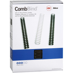 GBC Plastic Binding Comb 32mm 21 Ring 280 Sheets Capacity Black Pack of 50