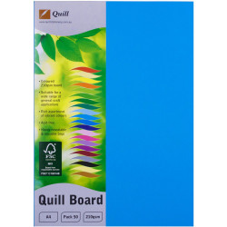 Quill Board A4 210gsm Marine Blue Pack of 50