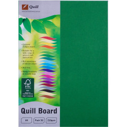 Quill Board A4 210gsm Emerald Pack of 50