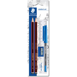 Staedtler 110 Tradition Student Set 2 HB Pencils, Eraser. Pen, Ruler & Sharpener