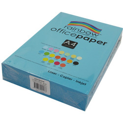 Rainbow Office Copy Paper A4 80gsm Blue Ream of 500