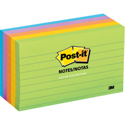 Post-It 635-5AU Lined Notes 73mmx123mm Floral Fantasy Pack of 5
