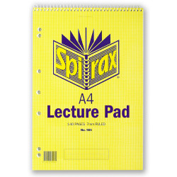 Spirax 905 Lecture Book A4 7mm Ruled 60gsm 140 Page Top Opening