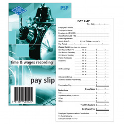 Zions Printed Pay Slip Pads 165x90mm 50 Leaf