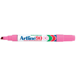 Artline 90 Permanent Markers Chisel 2-5mm Pink Box Of 12