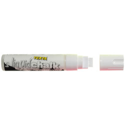 Texta Jumbo Liquid Chalk Marker Wet Wipe Chisel 15mm White