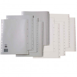 Marbig Plastic Indices & Dividers Tabs A4 1-12 White
