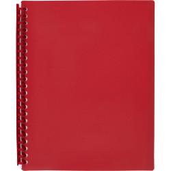 Marbig Display Book A4 Refillable 20 Pocket Red