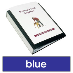 Marbig Clearview Display Book A4 50 Pocket Insertable Cover Blue