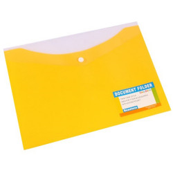 Bantex Document Folder A4 With Button Closure Tropical Banana