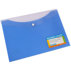 Bantex Document Folder A4 With Button Closure Tropical Blue Berry