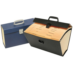 Marbig Expanding Carry File A-Z Index With Handle Assorted Black Or Blue