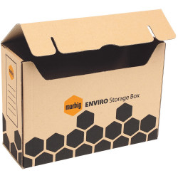 Marbig Storage Box Enviro L375mm x H260mm x W135mm Kraft