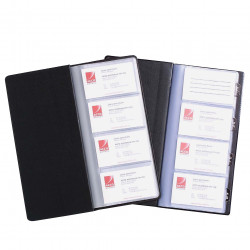 Marbig Standard Business Card Holder A-Z Indexed 255 x 125mm 96 Card Capacity Black