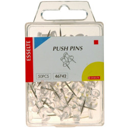Esselte Push Pins Clear Pack Of 50