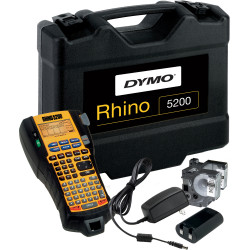 DYMO Rhino Industrial 5200 Label Maker Complete Kit Black And Yellow