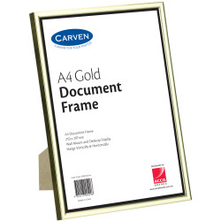 Carven Certificate Frame A4 Wall Mountable Gold