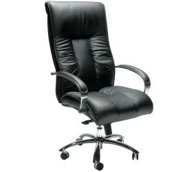 Sylex Big Boy Executive Chair High Back With Arms Black Leather
