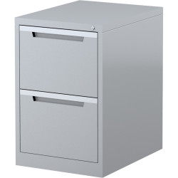Steelco Steel Filing Cabinet 2 Drawer 470W x 620D x 710mmH Silver Grey