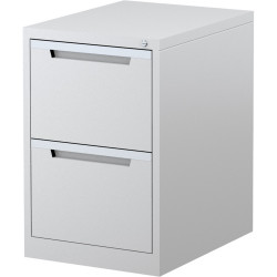 Steelco Steel Filing Cabinet 2 Drawer 470W x 620D x 710mmH White Satin
