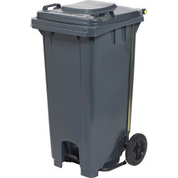 Compass Wheelie Bin With Pedal 120 Litres Grey
