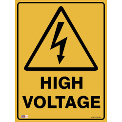 Zions Warning Sign High Voltage 450x600mm Metal