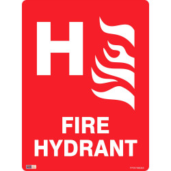 Zions Fire Sign Fire Hydrant 450x600mm Polypropylene