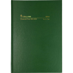 Collins Financial Year Diary A5 Day To Page Green