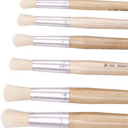 Jasart Hog Bristle Series 582 Round Brushes Size 10 Pack Of 12