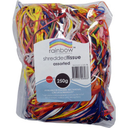 Rainbow Shredded Tissue Assorted Colours 250g