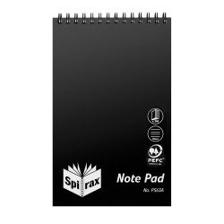 Spirax Polypropylene Notebook P563A 200mm x 127mm 200 Page Top Opening Black