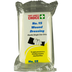 First Aider's Choice Wound Dressings No.15 Single Use