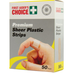 First Aider's Choice Plastic Premium Strips Box of 50