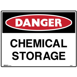 Brady Danger Sign Chemical Storage 600x450mm Polypropylene