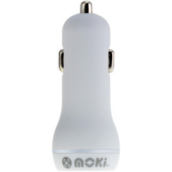 Moki Dual USB Car Charger White