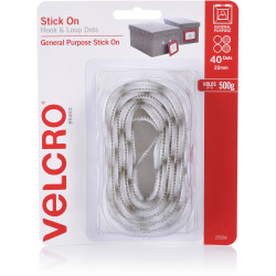 Velcro Brand Stick On Hook & Loop 22mm 40 Dots White