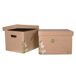 Marbig Sto-Away Archive Boxes 315W x 420D x 275mmH  Kraft Pack Of 2