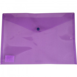 A4 PP Document Wallet ( Doculope ) Tinted Purple with Button
